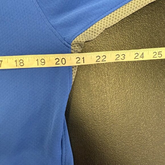 Nike Sphere Dry Blue & Gray 1/4 Zip Pullover Size M Athletic Mens Golf Swoosh - Picture 3 of 13